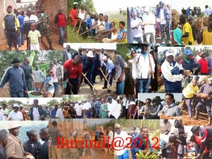 La décentralisation à la Burundaise  avec  les autorités burundaises mobilisées aux travaux de développement communautaires.
