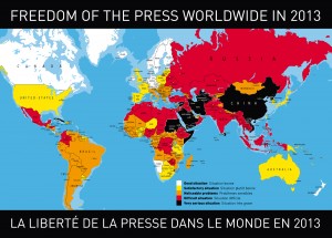 Classement Mondial de la Liberté de la Presse  2013  RSF