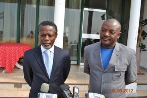 M.  Parfait ONANGA ANYANGA (BNUB)  et le Président du Burundi S.E. Nkurunziza Pierre 