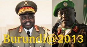 Les Lt- Général Ntigurirwa Silas (Force de Défense Nationale - FDN-) et Andrew Gutti (Uganda People's Defence Force -UPDF-)