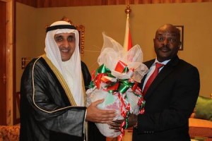M. Abdulwahab Albader, Directeur Général du Fonds Koweitien du Développement économique, et le très populaire Président africain du Burundi, S.E. Nkurunziza Pierre