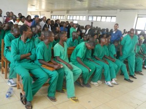 Les 69 anarchistes violents,  membres du MSD sont jugés au TGI de Bujumbura  ( Photo: igihe.bi )