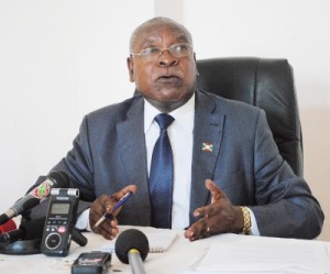 Le secrétaire de l'Etat et porte-parole du Gouvernement du Burundi,  M. Philippe Nzobonariba