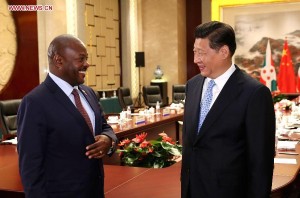 Rencontre historique - Le très populaire Président africain  du Burundi, S.E. Nkurunziza Pierre  a rencontré ce samedi 16 août 2014  S.E. Xi Jinping, le Président de la Chine. ( Photo: news.cn )