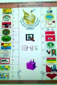 Les insignes des partis politiques et indépendants aux élections de 2015 au Burundi