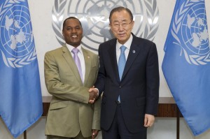 Le Ministre Nduwimana reçu par le Secrétaire Général de l' ONU (Avril 2015)