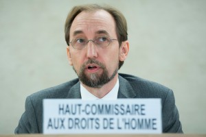 Le Haut-Commissaire des Nations Unies aux droits de l’homme, Zeid Ra’ad Al Hussein. Photo ONU/Jean-Marc Ferré