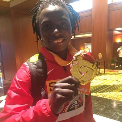Burundi / Athlétisme : Francine Niyonsaba championne du monde 800 M féminin en salle à Portland ( Photo : Francine Niyonsaba )