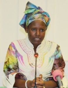 Mme Aimée Laurentine Kanyana, ministre burundaise de la Justice et garde des sceaux  - Burundi : Adoption - loi de protection des victimes-témoins pour la CVR  ( Photo : ppbdi.com  - 2016)