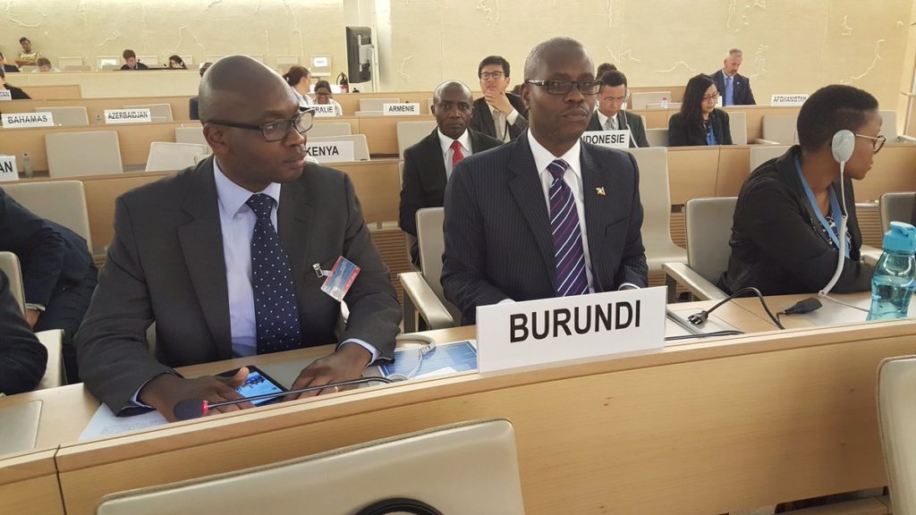 Le dialogue interactif sur le Burundi se tient à genève, 32è session du conseil des droits de l'homme ( Photo : Willy Nyamitwe - 29 juin 2016 )