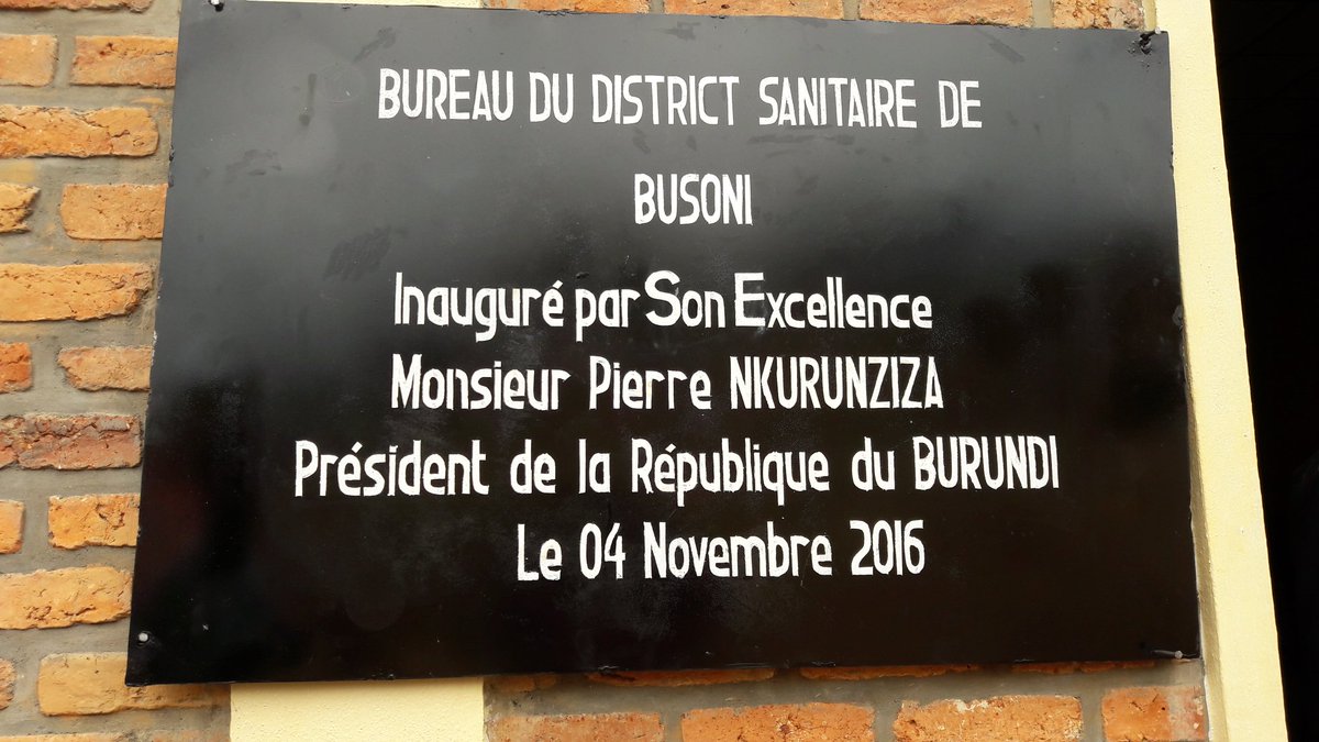 Burundi : Inauguration des Bureaux du District Sanitaire de Busoni à Kirundo ( Photo : Espérance NDAYIZEYE 2016 )
