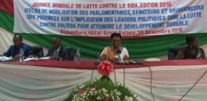 Burundi : Sensibilisation et Mobilisation du monde politique sur le SIDA ( Photo : indundi mag 2016 )