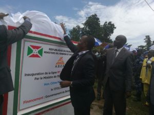 Burundi : Inauguration de la lignes de tension Mugara-Kigutu à Bururi  ( Photo : ABP 2017 )