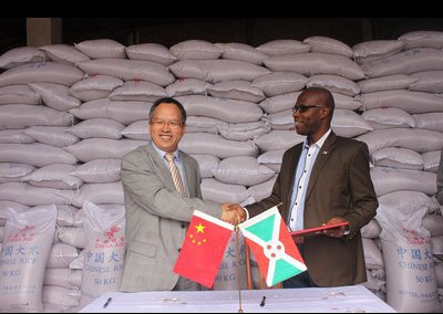 Burundi : La Chine donne 5.262 tonnes de riz pour les pénuries alimentaires ( Photo : ABP 2017 )