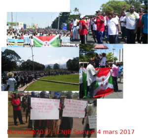 Environ 50 000 jeunes Barundi ont défilé dans les rues de Bujumbura suite à l'appel du Conseil National de la Jeunesse du Burundi CNJB ( Photo : CNJB 2017 )