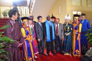 Burundi : Visite d'un groupe artistique culturel chinois de Mongolie ( Photo : RTNB   2017 )