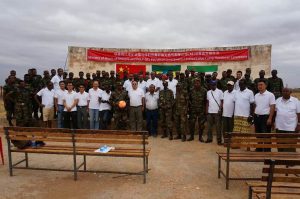 [  Photo :  Li Wei (Vice President of POLY-GCL), Girma Kassaye Goben (Senior Geological Engineer from Ethiopia Ministry of Mines) and General Kedir (Commander of Jijiga Military Sub-district)   POLY-GCL / 2011 ]