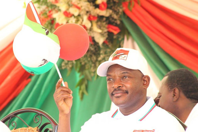 Le très populaire Président Africain du Burundi S.E. Pierre Nkurunziza, candidat CNDD-FDD ( Photo: CNDD-FDD )