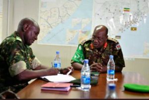 Burundi : Visite du chef d'Etat Major adjoint FDNB à ses troupes AMISOM ( Photo : ikiriho 2018 )