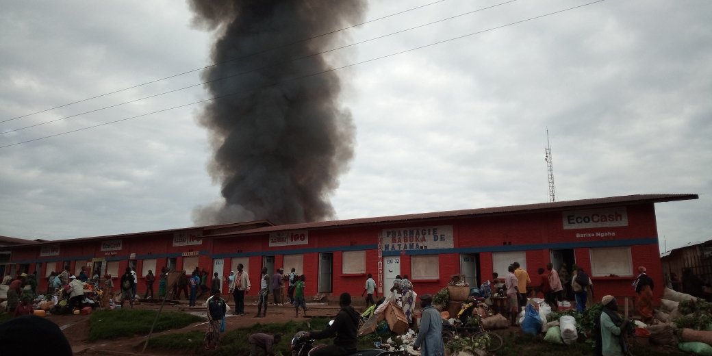 Burundi : Le marché de Matana, à Bururi, incendié ( Photo : Le Renouveau, itara Burundi, akeza Burundi )