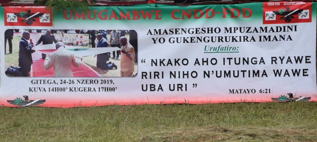 Burundi : Le CNDD-FDD Gitega organise une prière œcuménique de 3 jours ( Photo :  CNDD-FDD  2019 )