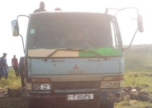 Burundi : Fraude - Un camion de moellon non déclaré à l'OBM, arrété à Ruyigi ( Photo : Le Renouveau 2019 )