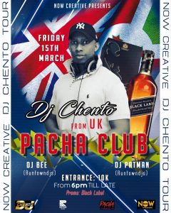 Burundi - AGENDA : DJ CHENTO à Buja, 15-03-2019 au Pacha Club et 16-03-2019 au Crystal ( Photo : UmuringaMag, Le Renouveau 2019 )