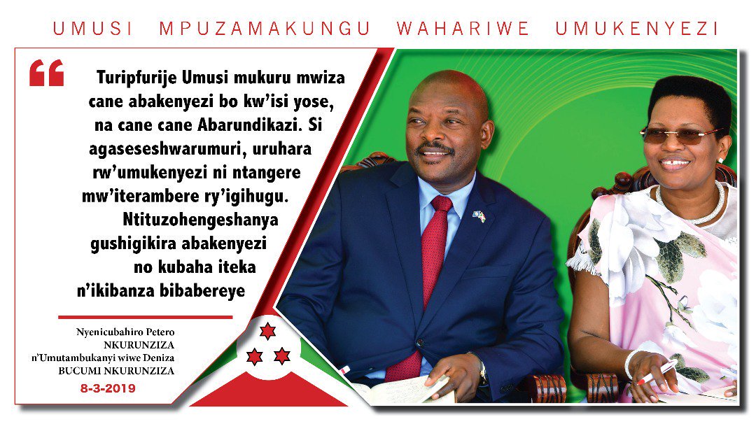 Burundi : Journée internationale des femmes au stade Ngoma, Gitega ( Photo : Umuringa Magazine  2019 )