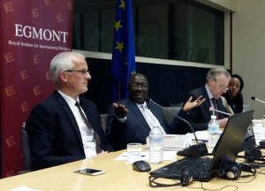 Burundi : NTIBANTUNGANYA chez les Belges présenter - Démocratie Piégée - ( Photo : Egmont Institute 2019 