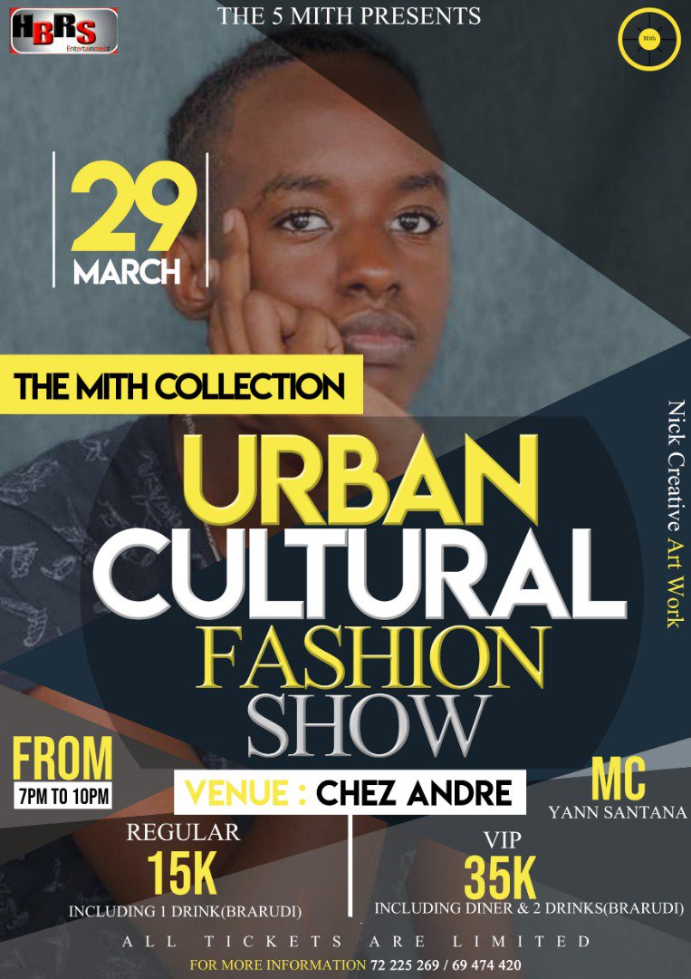Burundi / AGENDA : 29-03-2019, Bujumbura, Urban Cultural Fashion Show, à 19h, Chez Andre ( Photo : Umuringa Magazine 2019) 