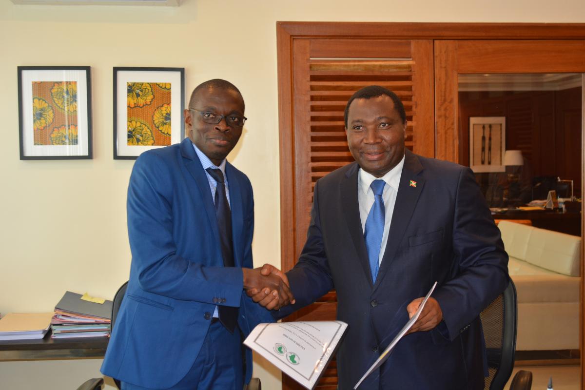 Burundi : Signature d'un accord de don de 1,4 Millions USD avec la BAD ( Photo : http://finances.gov.bi 2019 )