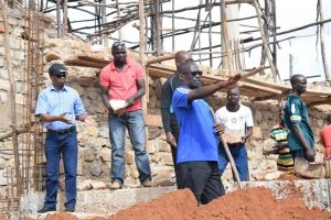 Burundi : TDC : Construction du Peace Park Stadium de Makamba ( Photo : RTNB.BI 2019 )