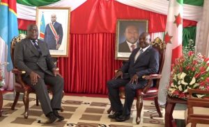 Burundi : Visite de 1ère rencontre avec le Président de la RDC, Tshisekedi ( Photo : RTNB.BI 2019 )
