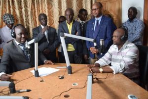 Burundi : Le Vice Président visite la radio télévision privée Rema FM ( Photo : RTNB.BI  2019 )