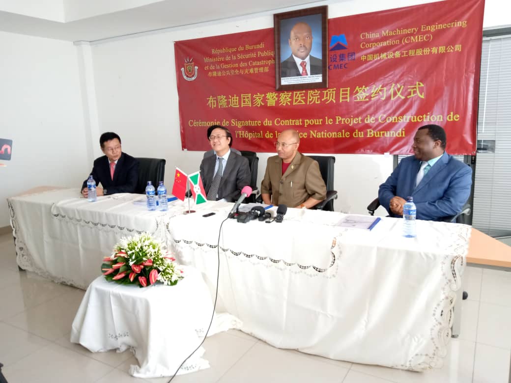 Burundi / Chine : Contrat de 100 Millions USD pour construire l'Hôpital de Police ( Photo : Burundi Media Net  2019 )