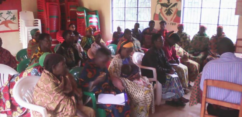 Burundi :Le CNDD-FDD MUSONGATI en réunion avec une pensée pour Feu NTARYAMIRA