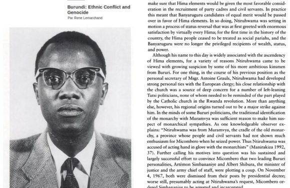 BURUNDI : NEOCOLONIALISME – Affaire RWAGASORE – L’ Accord tacite UPRONA – BELGIQUE