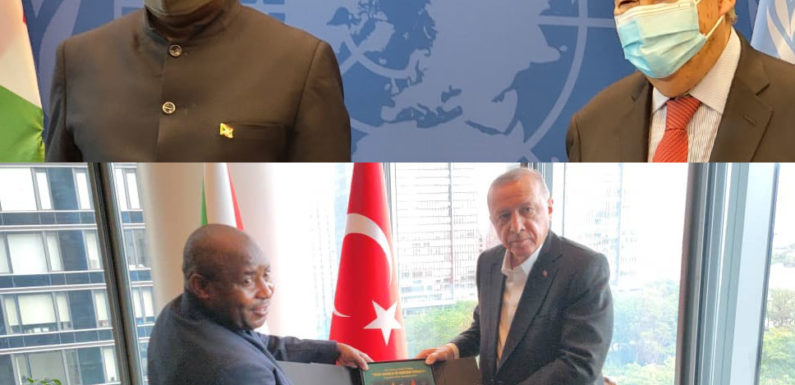 BURUNDI : 76ème session de l’AG de l’ONU – NDAYISHIMIYE rencontre GUTERRES et ERDOGAN