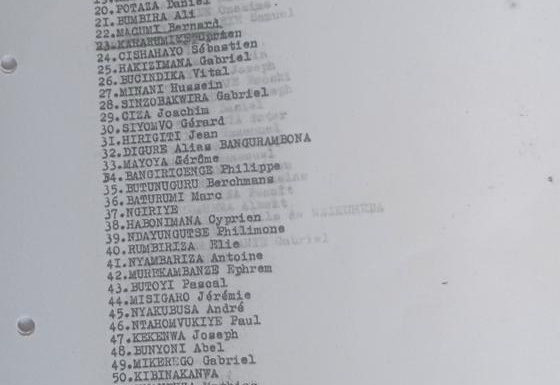 GENOCIDE CONTRE LES BAHUTU DU BURUNDI DE 1972 : Des listes de citoyens à assassiner / GITEGA