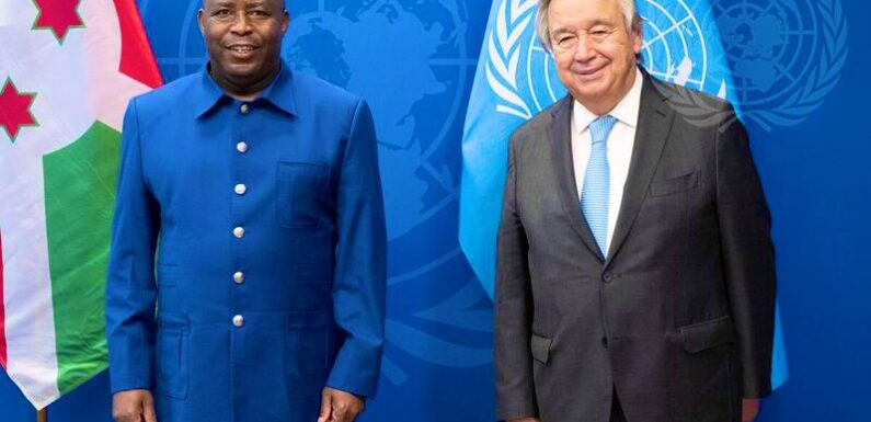 Burundi : S.E. Ndayishimiye rencontre António Guterres,Secrétaire Général de l’ONU