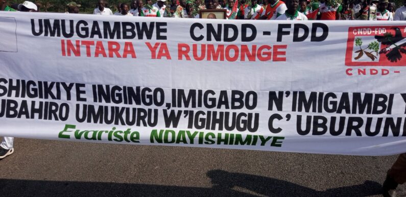 Burundi : Mobilisation de Bagumyabanga à Rumonge remerciant le Chef de l’Etat