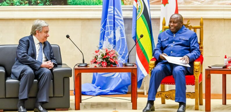 Burundi : Le Chef d’Etat reçoit le Secrétaire Général de l’ONU à Bujumbura
