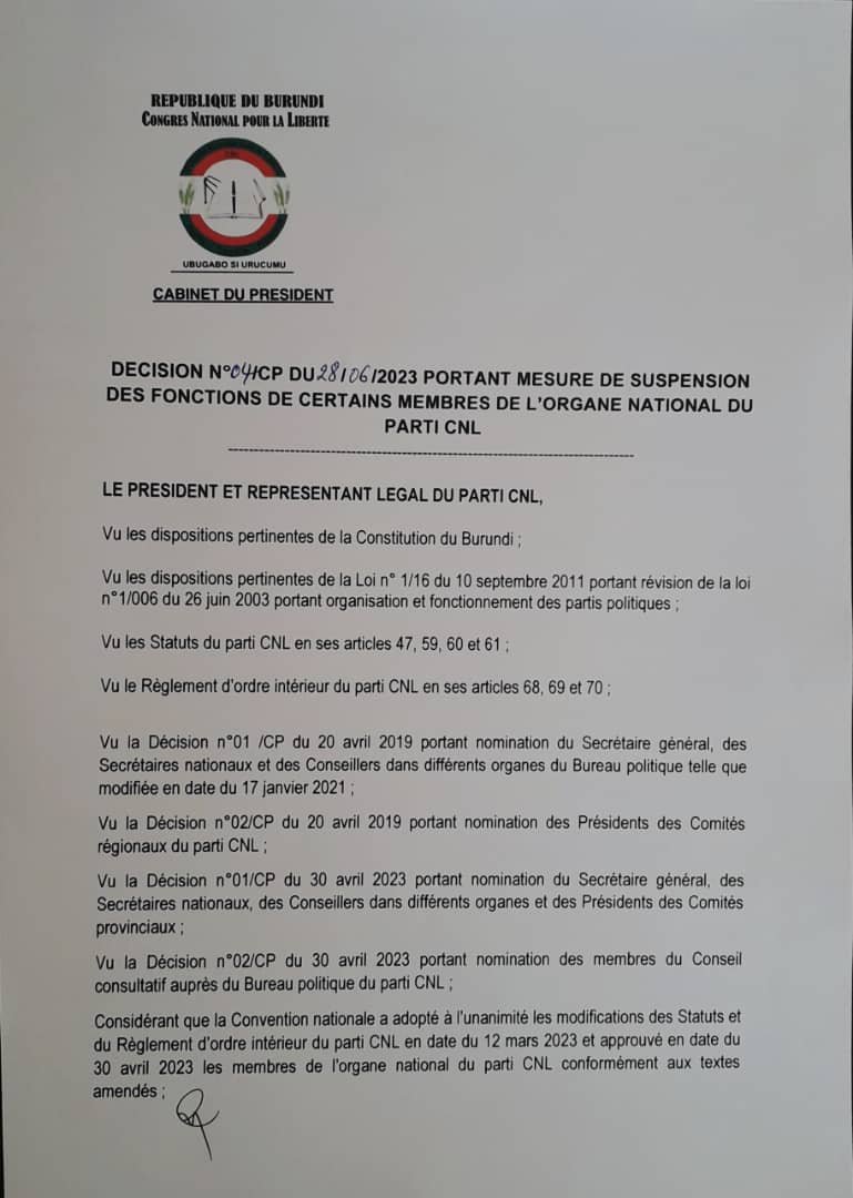 bdi burundi cnl01 28062023 cnlburundi