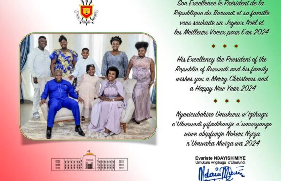 Burundi : Meilleurs vœux du couple présidentiel pour 2024