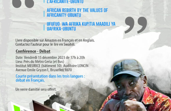 Agenda : 15/12/2023 à Bruxelles – Sindayigaya Jean-Marie, Burundi,  présente son livre sur l’Africanité – Ubuntu