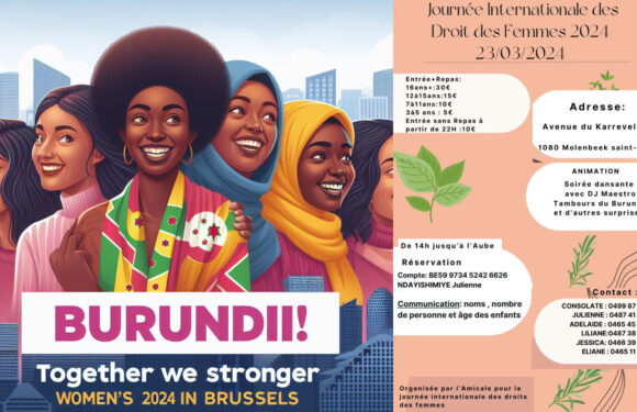 Burundi – Diaspora / Agenda : Bruxelles, le 23 mars 2024 – La Journée de la Femme 2024.