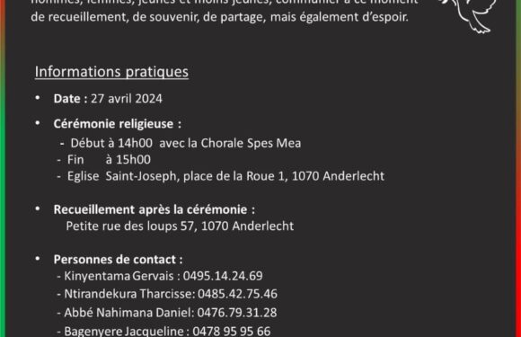Burundi / Agenda : 27-04-2024, Bruxelles, Génocide contre les Hutu du Burundi de 1972-1973.