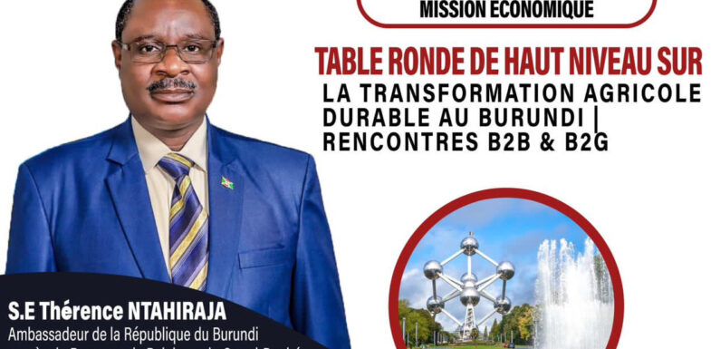 Burundi / Belgique : Bruxelles accueille une table ronde sur la transformation agricole durable
