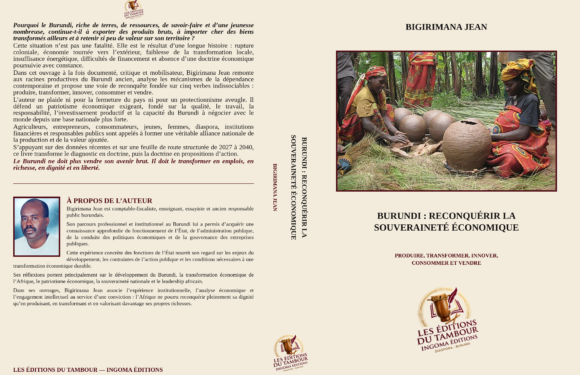Burundi / Économie : Bigirimana Jean publie un nouvel ouvrage sur la souveraineté économique