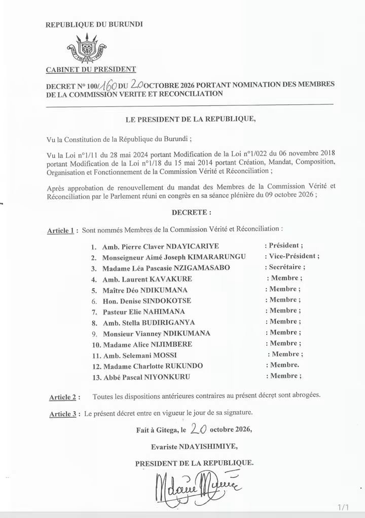 bdi burundi cvr 2026 presidencebi